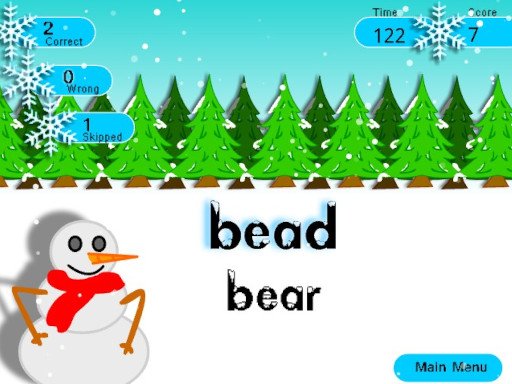Snow Typer Game Image Snow Typer Game